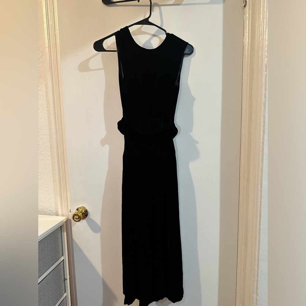 Jill Stuart Black Velvet Maxi Dress